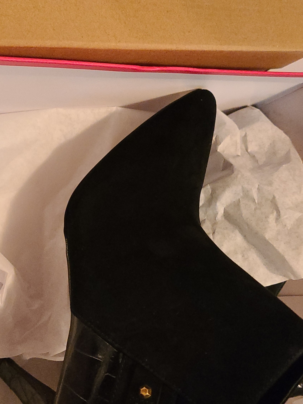 Vince Camuto Black Pointed Toe Ankle Booties